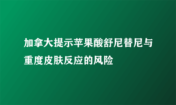 加拿大提示苹果酸舒尼替尼与重度皮肤反应的风险