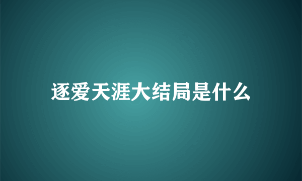 逐爱天涯大结局是什么