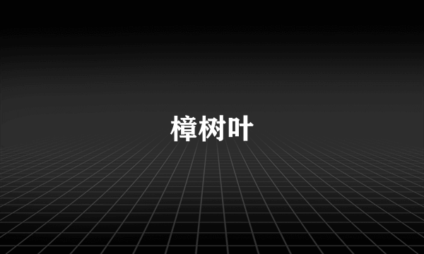 樟树叶