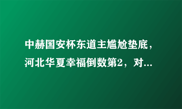 中赫国安杯东道主尴尬垫底，河北华夏幸福倒数第2，对此你怎么评价？