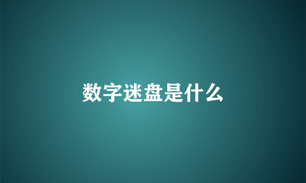 数字迷盘是什么