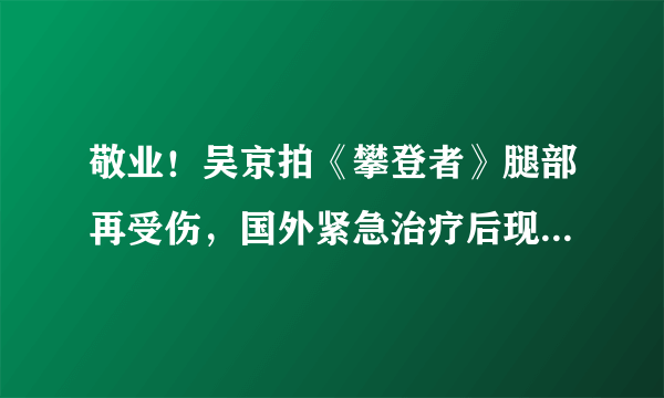 敬业！吴京拍《攀登者》腿部再受伤，国外紧急治疗后现已回剧组