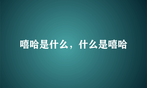 嘻哈是什么，什么是嘻哈