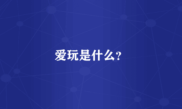 爱玩是什么？