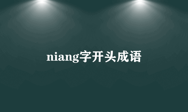 niang字开头成语