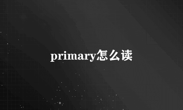 primary怎么读