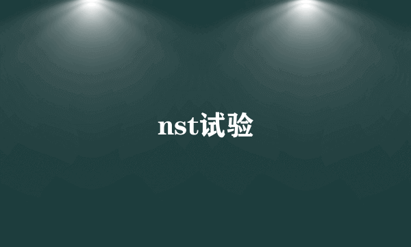 nst试验