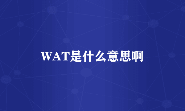 WAT是什么意思啊