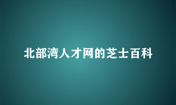 北部湾人才网的芝士百科