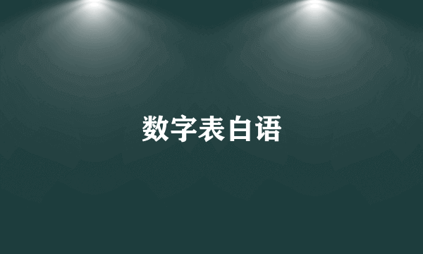 数字表白语