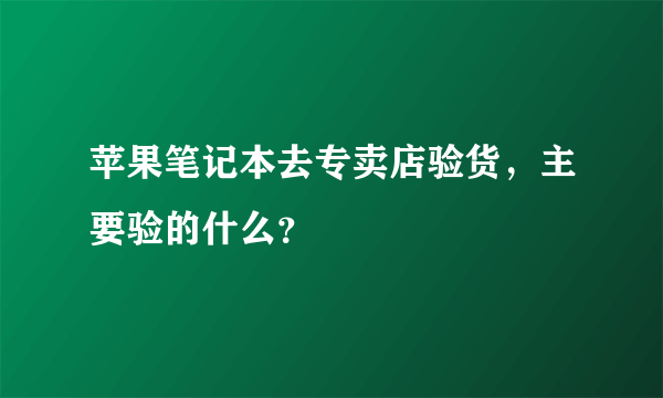 苹果笔记本去专卖店验货，主要验的什么？