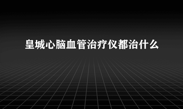 皇城心脑血管治疗仪都治什么