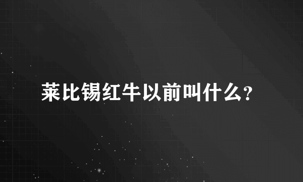 莱比锡红牛以前叫什么？