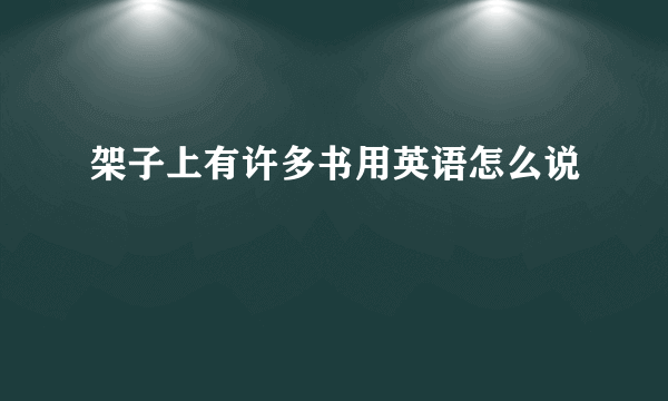 架子上有许多书用英语怎么说