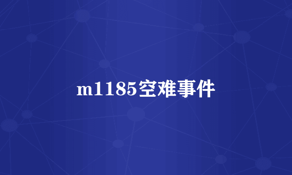 m1185空难事件