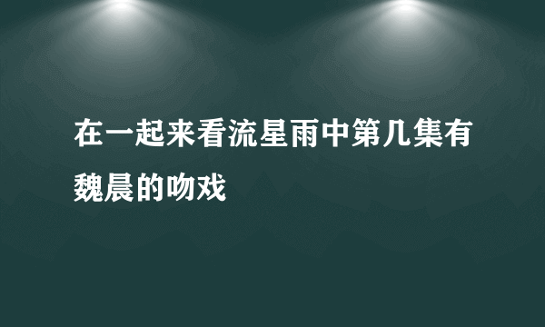 在一起来看流星雨中第几集有魏晨的吻戏