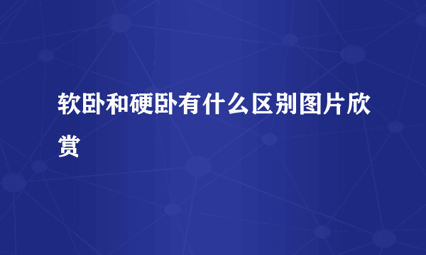 软卧和硬卧有什么区别图片欣赏