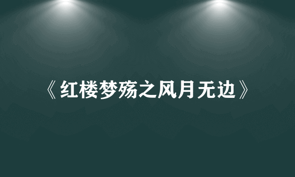 《红楼梦殇之风月无边》