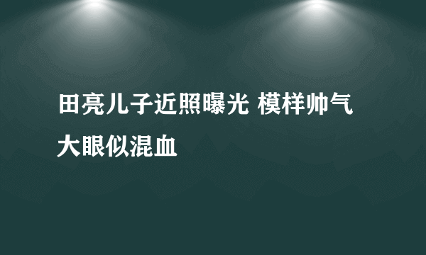 田亮儿子近照曝光 模样帅气大眼似混血