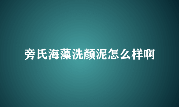 旁氏海藻洗颜泥怎么样啊