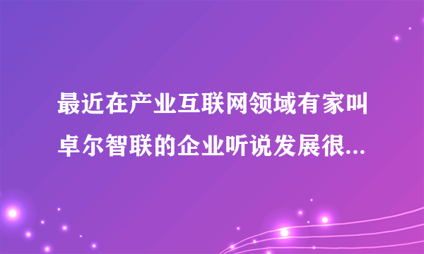 最近在产业互联网领域有家叫卓尔智联的企业听说发展很不错，它有什么长处值得借鉴的？