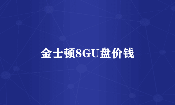 金士顿8GU盘价钱