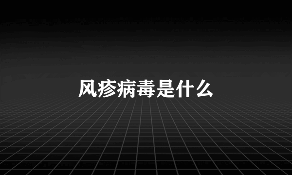 风疹病毒是什么