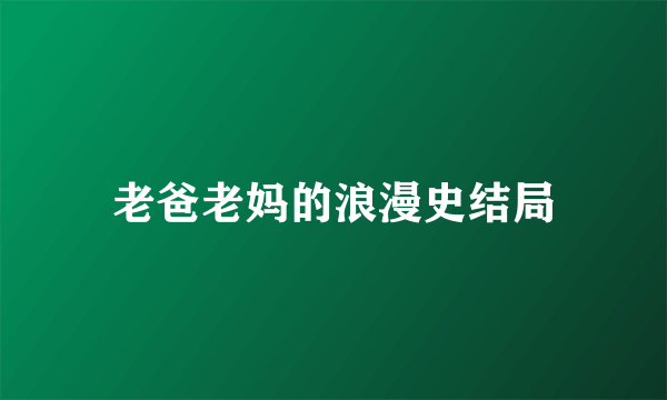 老爸老妈的浪漫史结局