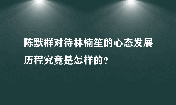 陈默群对待林楠笙的心态发展历程究竟是怎样的？