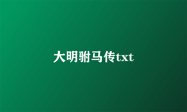 大明驸马传txt