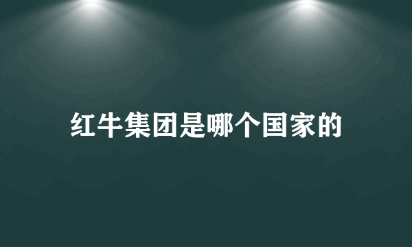 红牛集团是哪个国家的