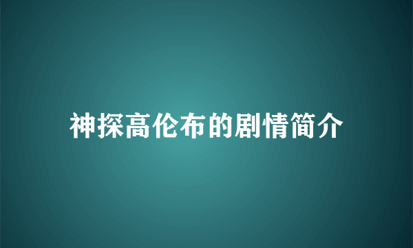 神探高伦布的剧情简介