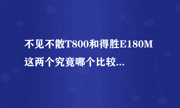 不见不散T800和得胜E180M这两个究竟哪个比较好，给学生讲课，培训或者娱乐用的，最后很纠结啊？