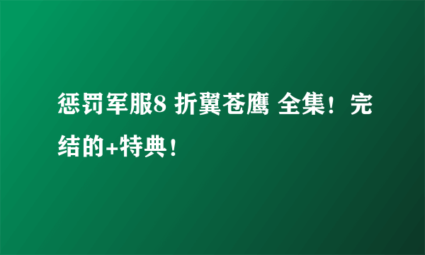 惩罚军服8 折翼苍鹰 全集！完结的+特典！