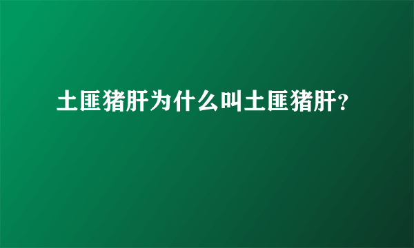 土匪猪肝为什么叫土匪猪肝？