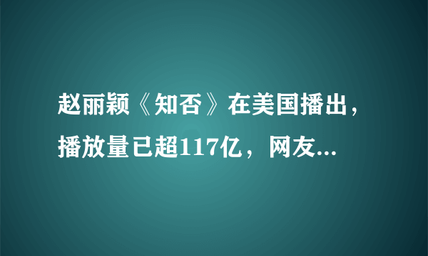 赵丽颖《知否》在美国播出，播放量已超117亿，网友称剧名翻译太过直白