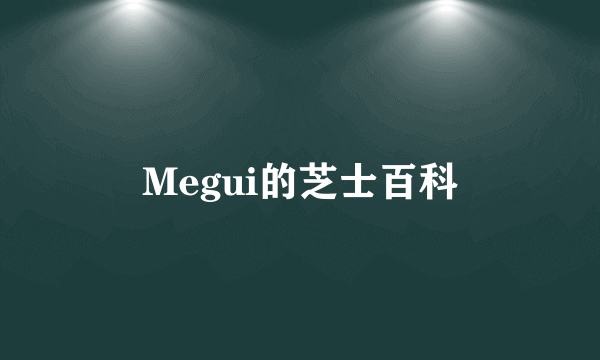 Megui的芝士百科