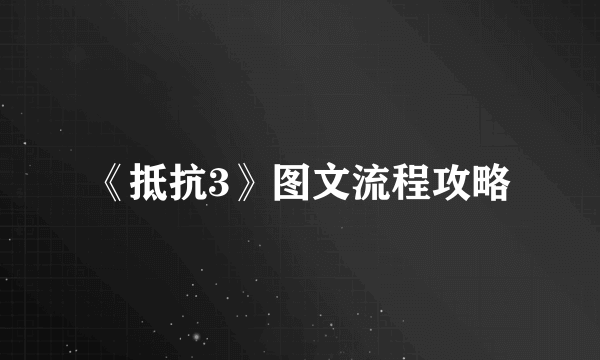 《抵抗3》图文流程攻略