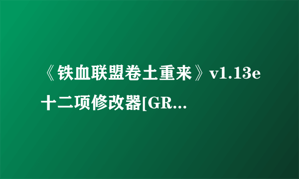 《铁血联盟卷土重来》v1.13e十二项修改器[GRIZZLY]