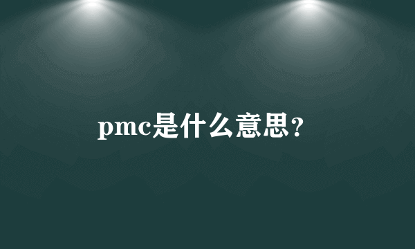 pmc是什么意思？