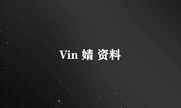 Vin 婧 资料