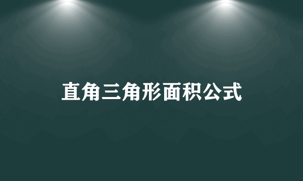 直角三角形面积公式