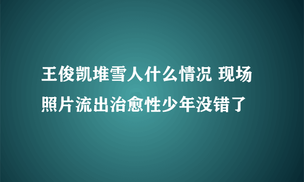 王俊凯堆雪人什么情况 现场照片流出治愈性少年没错了