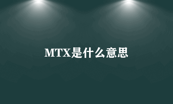 MTX是什么意思