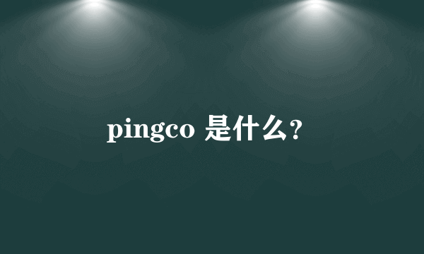 pingco 是什么？