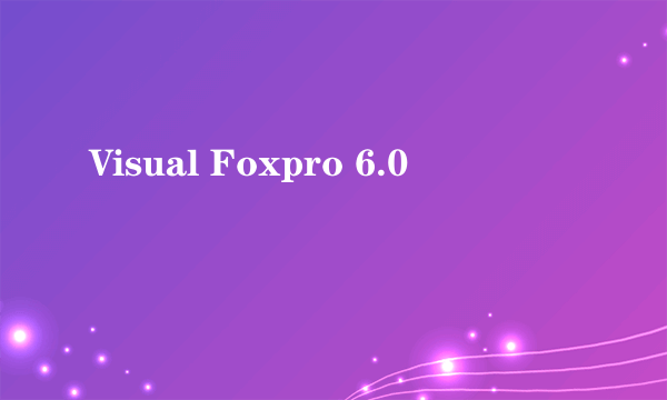 Visual Foxpro 6.0