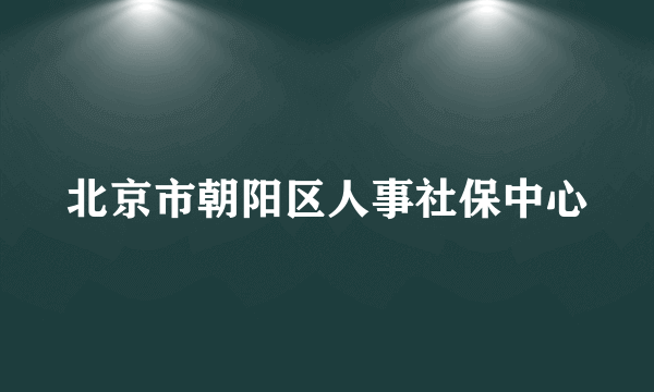 北京市朝阳区人事社保中心