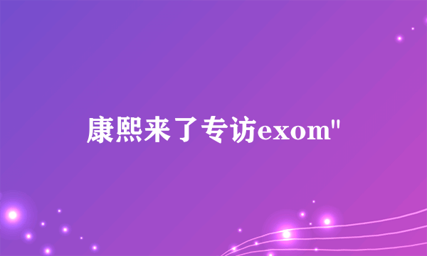 康熙来了专访exom