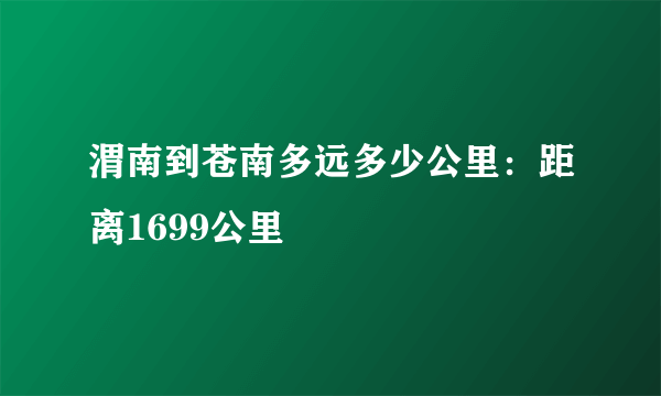 渭南到苍南多远多少公里：距离1699公里