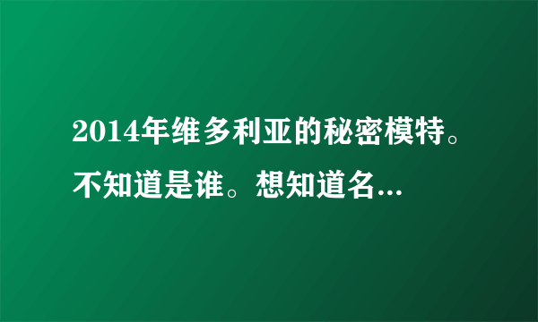 2014年维多利亚的秘密模特。不知道是谁。想知道名字。求科普